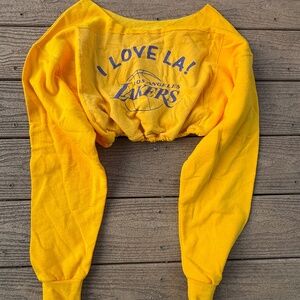 Los Angeles Lakers Crop Sweatshirt Vintage One Size NBA